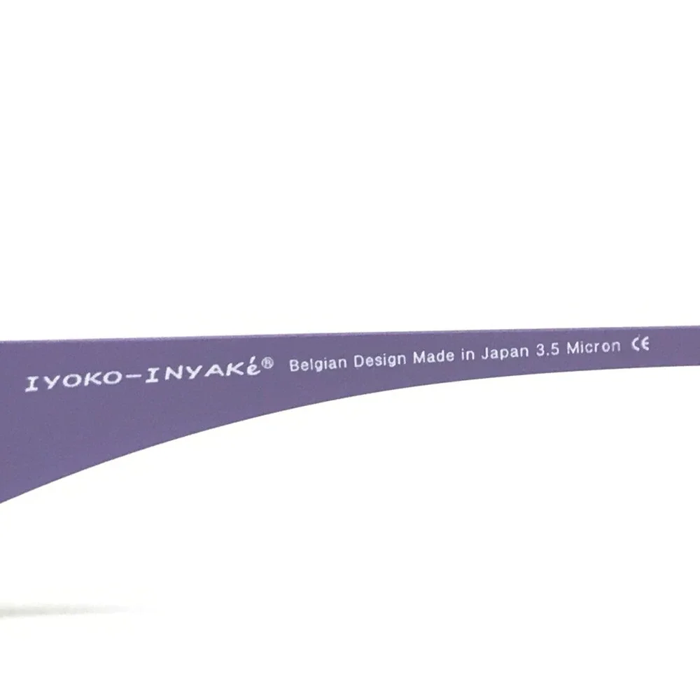 Iyoko-Inyake Eyeglasses Frames IY580 Col. 144 Purple Rectangular 52-18-140